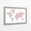 Mapa mundial en español Piper - Rosana Laiz Blursbyai | Cuadro decorativo de Canvas Lab