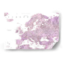 Mapa detallado morado de Europa - Rosana Laiz Blursbyai | Cuadro decorativo de Canvas Lab