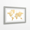 Mapa mundial en español Rossie - Rosana Laiz Blursbyai | Cuadro decorativo de Canvas Lab