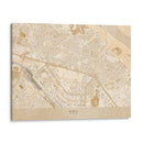 Mapa en sepia del centro de Kiev (antes de la guerra) - Rosana Laiz Blursbyai | Cuadro decorativo de Canvas Lab
