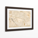 Mapa en sepia del centro de Kiev (antes de la guerra) - Rosana Laiz Blursbyai | Cuadro decorativo de Canvas Lab