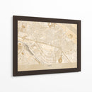 Mapa en sepia del centro de Kiev (antes de la guerra) - Rosana Laiz Blursbyai | Cuadro decorativo de Canvas Lab