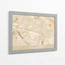 Mapa en sepia del centro de Kiev (antes de la guerra) - Rosana Laiz Blursbyai | Cuadro decorativo de Canvas Lab