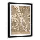 Mapa sepia de Kiev (antes de la guerra) - Rosana Laiz Blursbyai | Cuadro decorativo de Canvas Lab