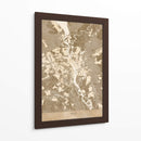 Mapa sepia de Kiev (antes de la guerra) - Rosana Laiz Blursbyai | Cuadro decorativo de Canvas Lab