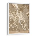 Mapa sepia de Kiev (antes de la guerra) - Rosana Laiz Blursbyai | Cuadro decorativo de Canvas Lab