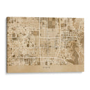 Mapa sepia de Kyoto - Rosana Laiz Blursbyai | Cuadro decorativo de Canvas Lab