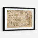 Mapa sepia de Kyoto - Rosana Laiz Blursbyai | Cuadro decorativo de Canvas Lab