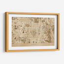 Mapa sepia de Kyoto - Rosana Laiz Blursbyai | Cuadro decorativo de Canvas Lab