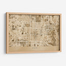Mapa sepia de Kyoto - Rosana Laiz Blursbyai | Cuadro decorativo de Canvas Lab