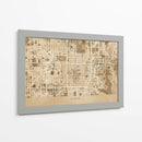 Mapa sepia de Kyoto - Rosana Laiz Blursbyai | Cuadro decorativo de Canvas Lab