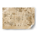 Mapa sepia de Kyoto - Rosana Laiz Blursbyai | Cuadro decorativo de Canvas Lab
