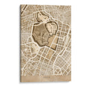 Mapa sepia de Tokyo - Rosana Laiz Blursbyai | Cuadro decorativo de Canvas Lab