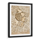 Mapa sepia de Tokyo - Rosana Laiz Blursbyai | Cuadro decorativo de Canvas Lab