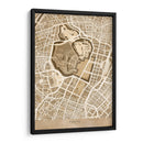 Mapa sepia de Tokyo - Rosana Laiz Blursbyai | Cuadro decorativo de Canvas Lab