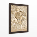Mapa sepia de Tokyo - Rosana Laiz Blursbyai | Cuadro decorativo de Canvas Lab