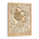 Mapa sepia de Tokyo - Rosana Laiz Blursbyai | Cuadro decorativo de Canvas Lab