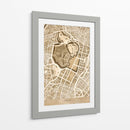 Mapa sepia de Tokyo - Rosana Laiz Blursbyai | Cuadro decorativo de Canvas Lab