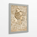 Mapa sepia de Tokyo - Rosana Laiz Blursbyai | Cuadro decorativo de Canvas Lab