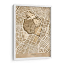 Mapa sepia de Tokyo - Rosana Laiz Blursbyai | Cuadro decorativo de Canvas Lab