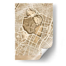Mapa sepia de Tokyo - Rosana Laiz Blursbyai | Cuadro decorativo de Canvas Lab