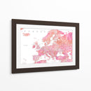 Tatiana mapa detallado de Europa - Rosana Laiz Blursbyai | Cuadro decorativo de Canvas Lab