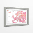 Tatiana mapa detallado de Europa - Rosana Laiz Blursbyai | Cuadro decorativo de Canvas Lab
