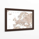 Mapa detallado de Europa en color topo - Rosana Laiz Blursbyai | Cuadro decorativo de Canvas Lab