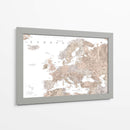 Mapa detallado de Europa en color topo - Rosana Laiz Blursbyai | Cuadro decorativo de Canvas Lab