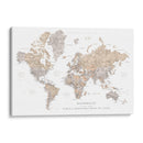 Mapa mundial Wanderlust en español - Rosana Laiz Blursbyai | Cuadro decorativo de Canvas Lab