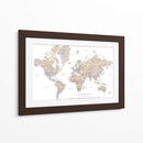 Mapa mundial Wanderlust en español - Rosana Laiz Blursbyai | Cuadro decorativo de Canvas Lab