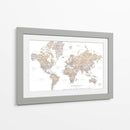 Mapa mundial Wanderlust en español - Rosana Laiz Blursbyai | Cuadro decorativo de Canvas Lab