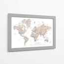 Mapa mundial Wanderlust en español - Rosana Laiz Blursbyai | Cuadro decorativo de Canvas Lab