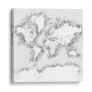 Silueta del mapa mundial Louiss - Rosana Laiz Blursbyai | Cuadro decorativo de Canvas Lab