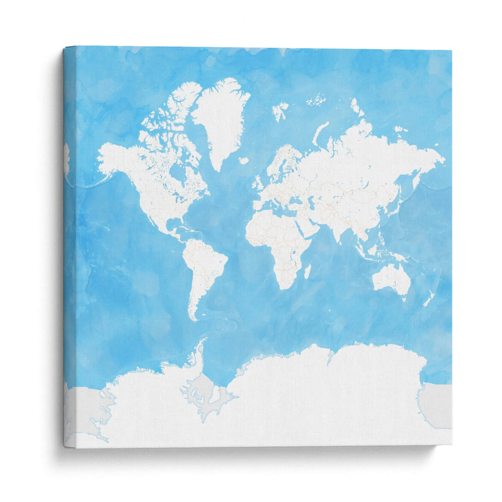 Mapa mundial Naolín - Rosana Laiz Blursbyai | Cuadro decorativo de Canvas Lab