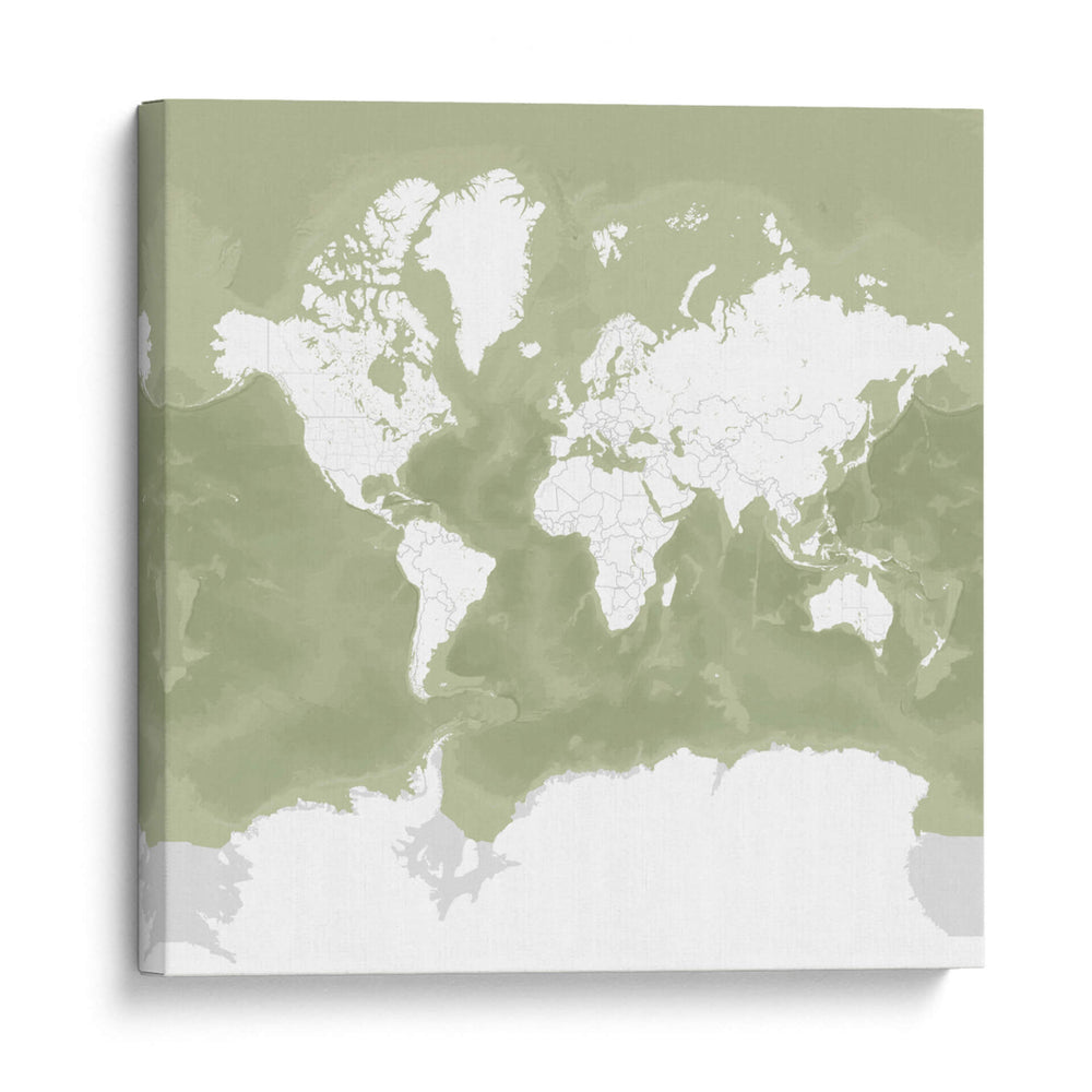 Mapa mundial Pacheco - Rosana Laiz Blursbyai | Cuadro decorativo de Canvas Lab