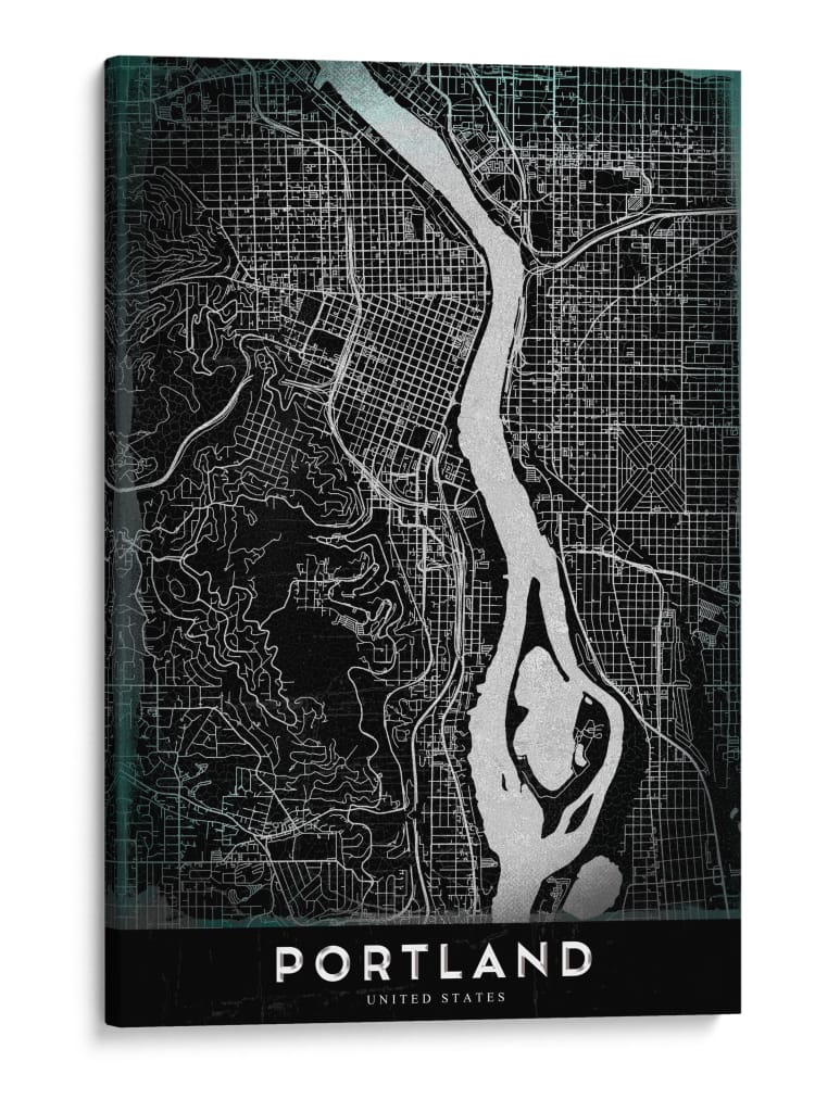 PORTLAND, Negro - StudioSix | Cuadro decorativo de Canvas Lab