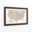 Mapa muy detallado de los Estados Unidos Abey - Rosana Laiz Blursbyai | Cuadro decorativo de Canvas Lab