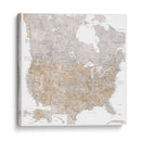 Mapa muy detallado de los Estados Unidos y Canadá - Rosana Laiz Blursbyai | Cuadro decorativo de Canvas Lab