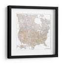 Mapa muy detallado de los Estados Unidos y Canadá - Rosana Laiz Blursbyai | Cuadro decorativo de Canvas Lab