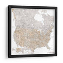 Mapa muy detallado de los Estados Unidos y Canadá - Rosana Laiz Blursbyai | Cuadro decorativo de Canvas Lab