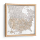 Mapa muy detallado de los Estados Unidos y Canadá - Rosana Laiz Blursbyai | Cuadro decorativo de Canvas Lab