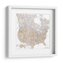 Mapa muy detallado de los Estados Unidos y Canadá - Rosana Laiz Blursbyai | Cuadro decorativo de Canvas Lab
