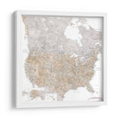 Mapa muy detallado de los Estados Unidos y Canadá - Rosana Laiz Blursbyai | Cuadro decorativo de Canvas Lab