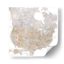 Mapa muy detallado de los Estados Unidos y Canadá - Rosana Laiz Blursbyai | Cuadro decorativo de Canvas Lab