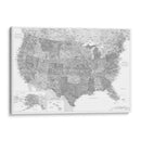 Mapa muy detallado de los Estados Unidos Jimmy - Rosana Laiz Blursbyai | Cuadro decorativo de Canvas Lab