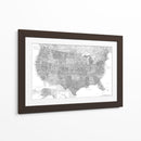 Mapa muy detallado de los Estados Unidos Jimmy - Rosana Laiz Blursbyai | Cuadro decorativo de Canvas Lab