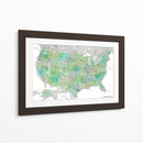 Mapa muy detallado de los Estados Unidos Oriole  - Rosana Laiz Blursbyai | Cuadro decorativo de Canvas Lab