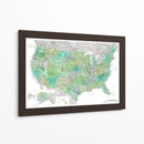 Mapa muy detallado de los Estados Unidos Oriole  - Rosana Laiz Blursbyai | Cuadro decorativo de Canvas Lab
