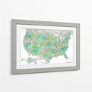 Mapa muy detallado de los Estados Unidos Oriole  - Rosana Laiz Blursbyai | Cuadro decorativo de Canvas Lab